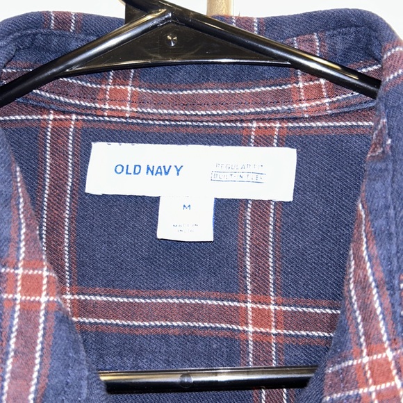 Old Navy Red/Blue Long Sleeve Plaid Shirt - Picture 2 of 3